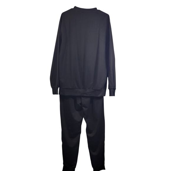 Men's 2 Piece Black Shining Star Jogger Set Size M  101625-1227 - Picture 4 of 4